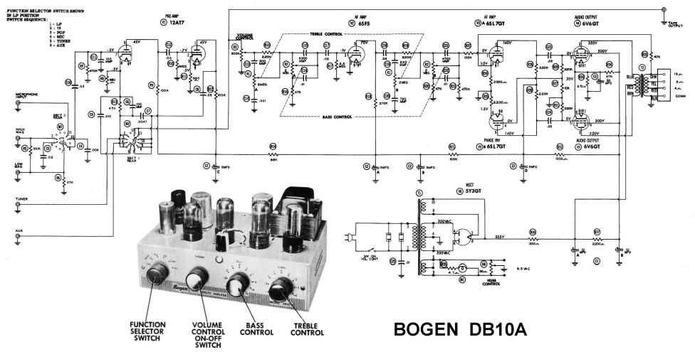 Bogen DB 10A Schematic