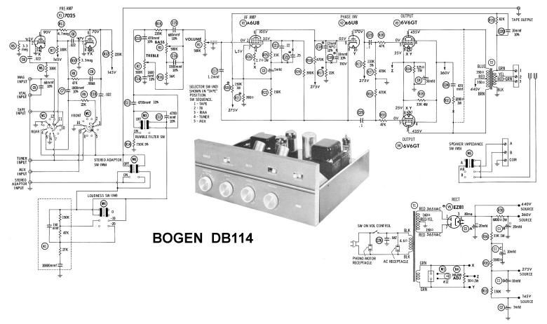 Bogen DB 114 Schematic