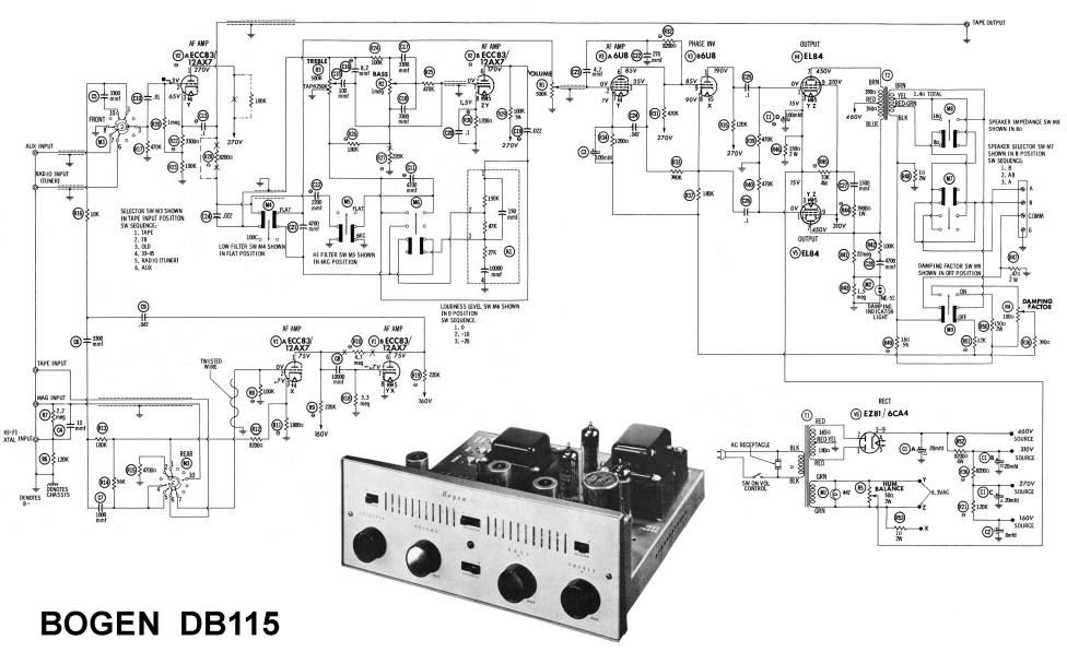 Bogen DB 115 Schematic