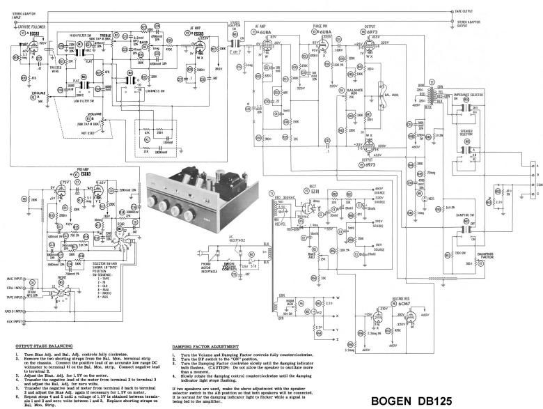 Bogen DB 125 Schematic