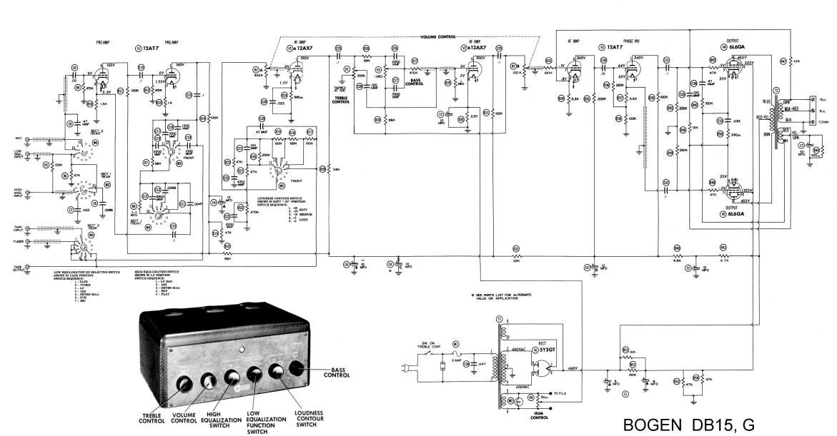 Bogen DB 15 Schematic