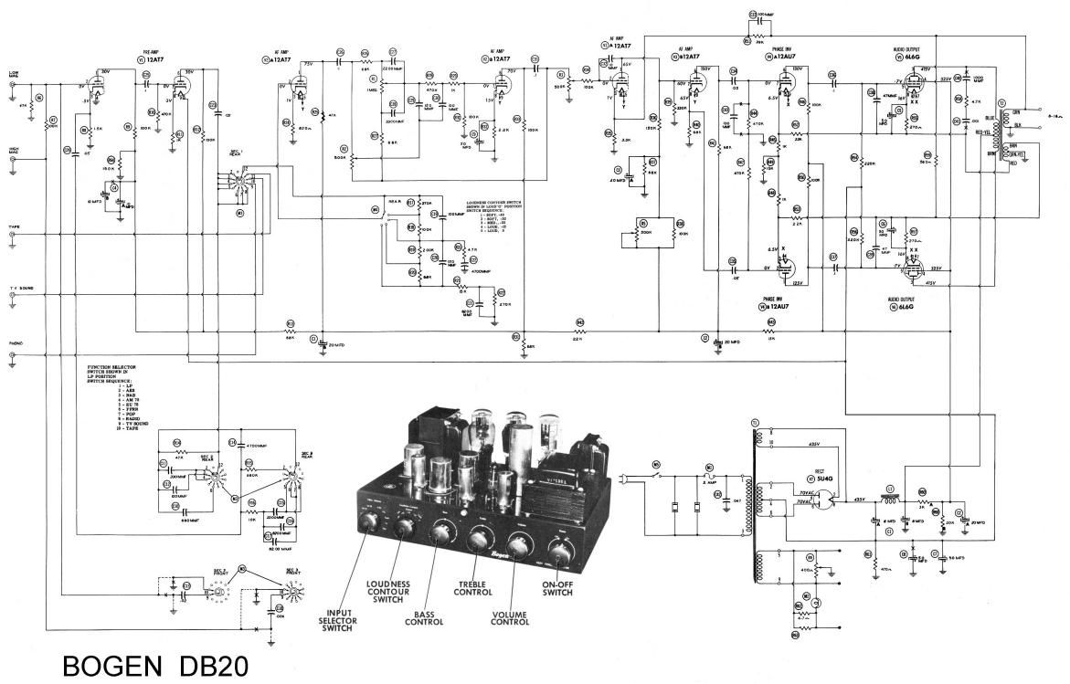 Bogen DB 20 Schematic