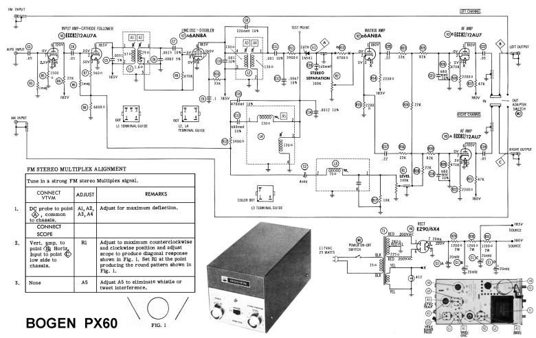 Bogen PX 60 Schematic