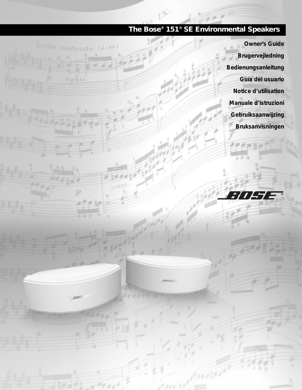 bose 151 se owners guide 2