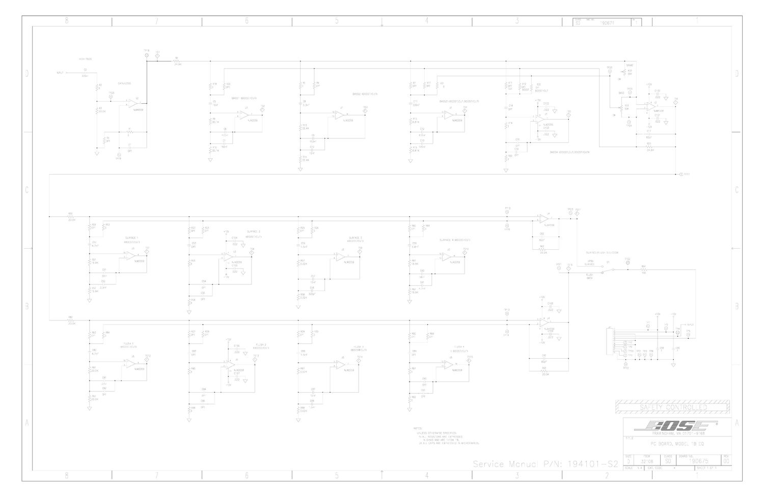 bose 194101 s2 model 1b eq sd190671 0 1 schematics