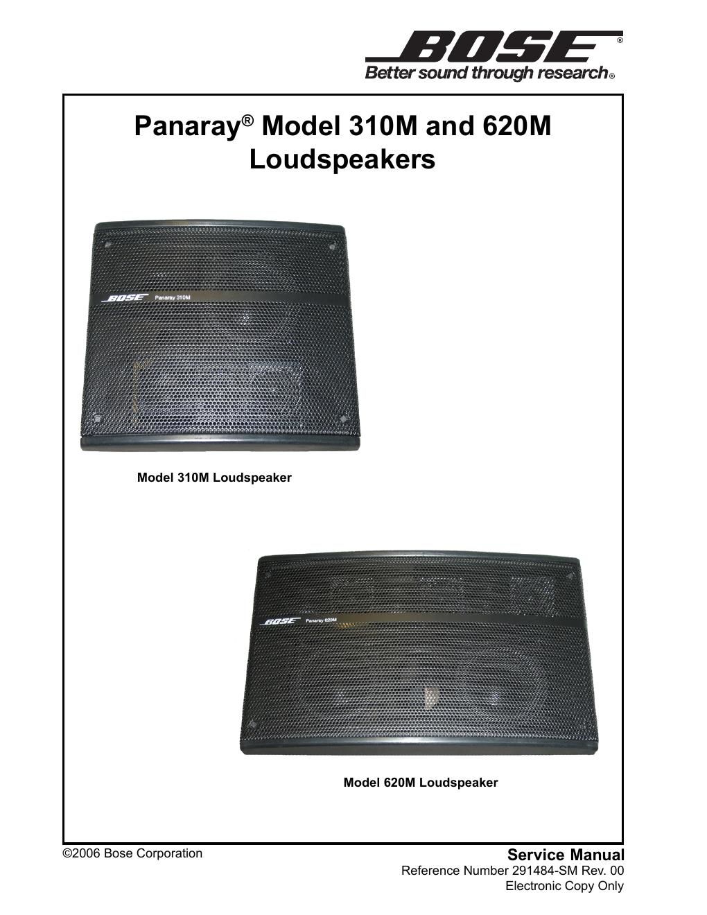 bose 310 m and 620 m loudspeaker service manual rev 00