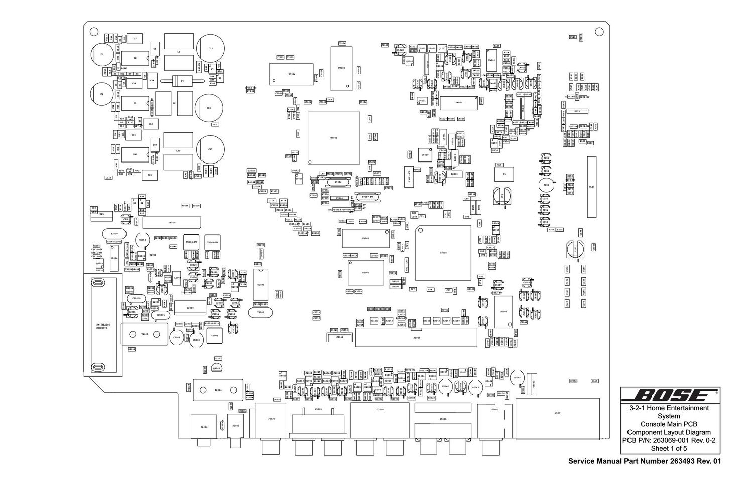 bose 321 321 main pcb layout sheet