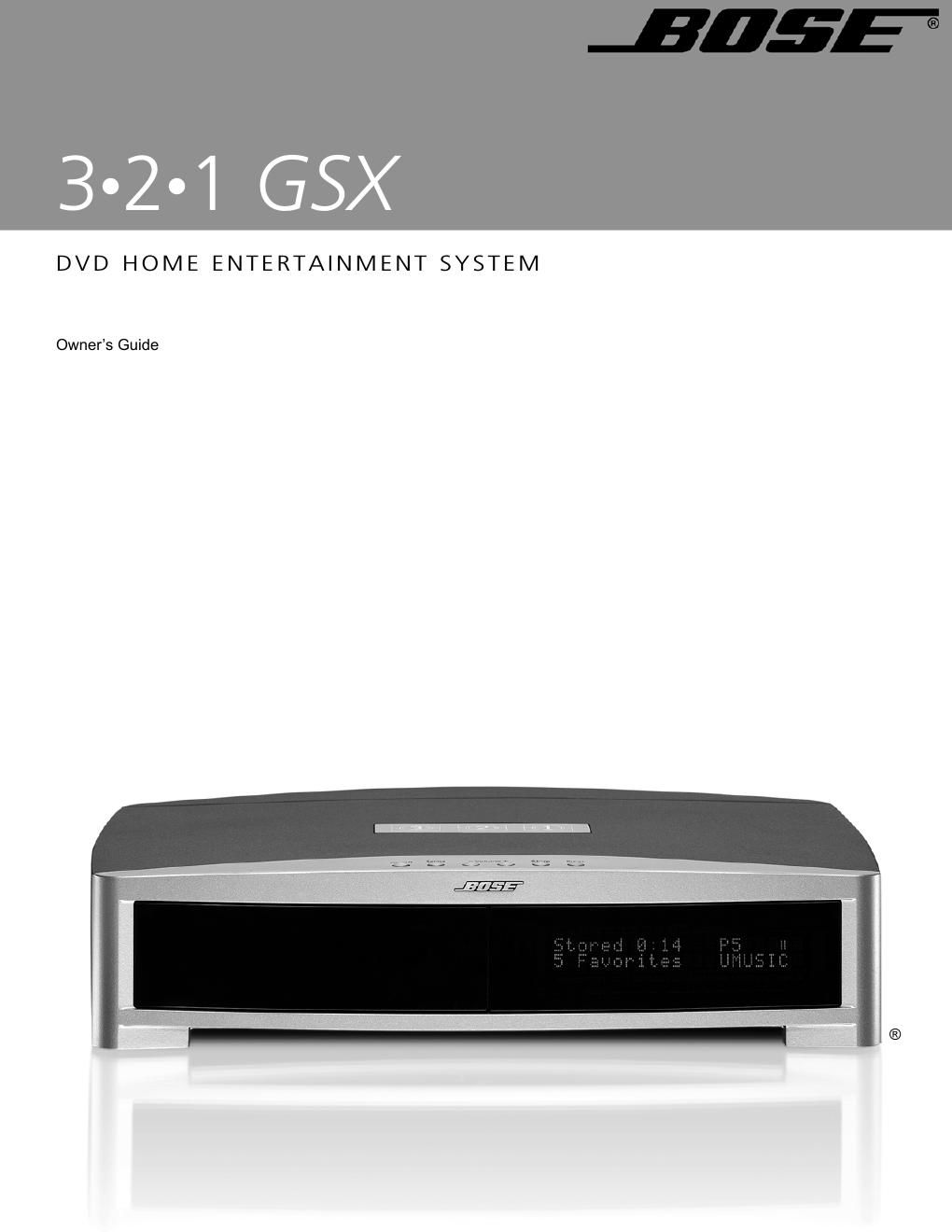 bose 321 gsx owners guide