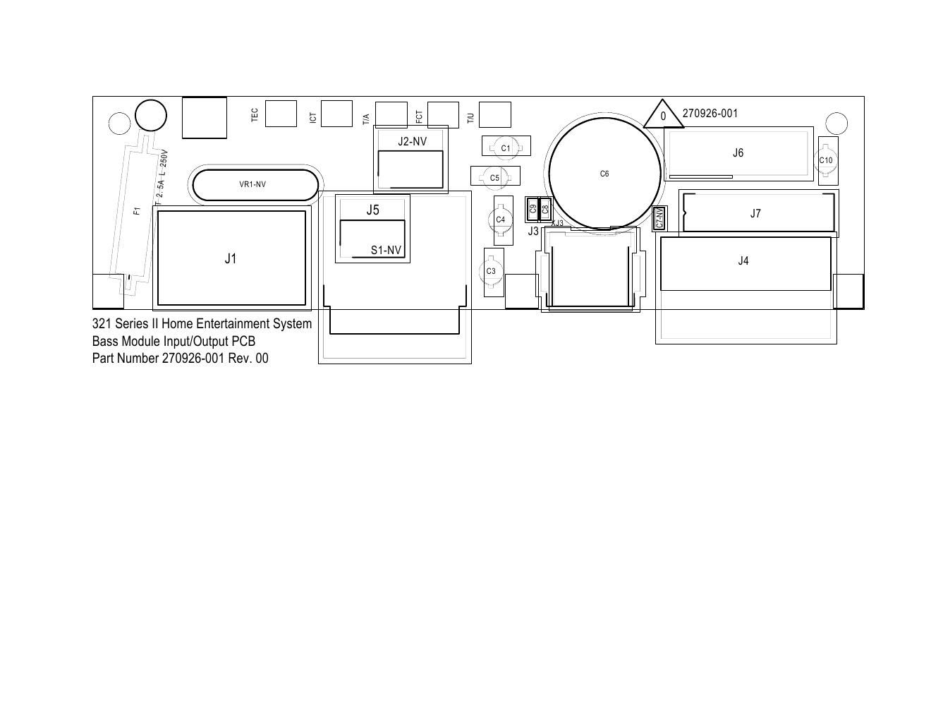 bose 321 series ii 270926 001 rev0 io board component layout