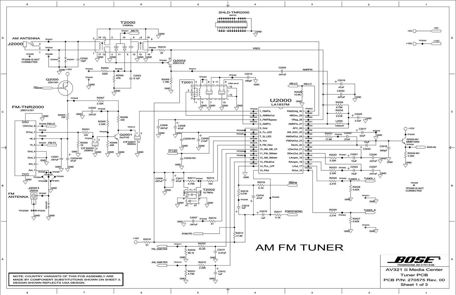 bose 321 series ii knextuner 270575 rev 00 sheets1 3