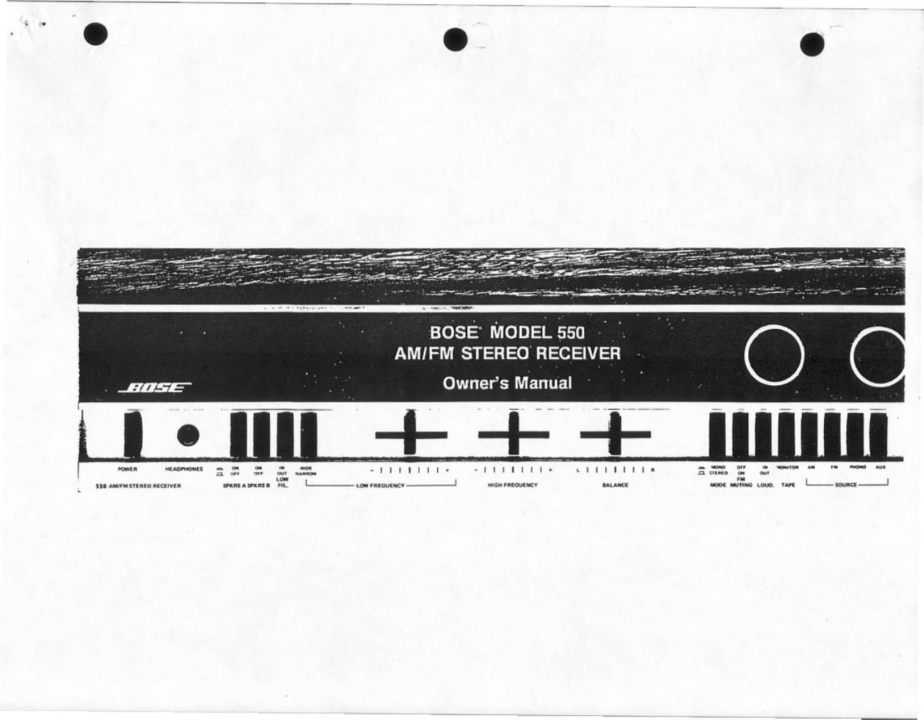 bose 550 owners manual