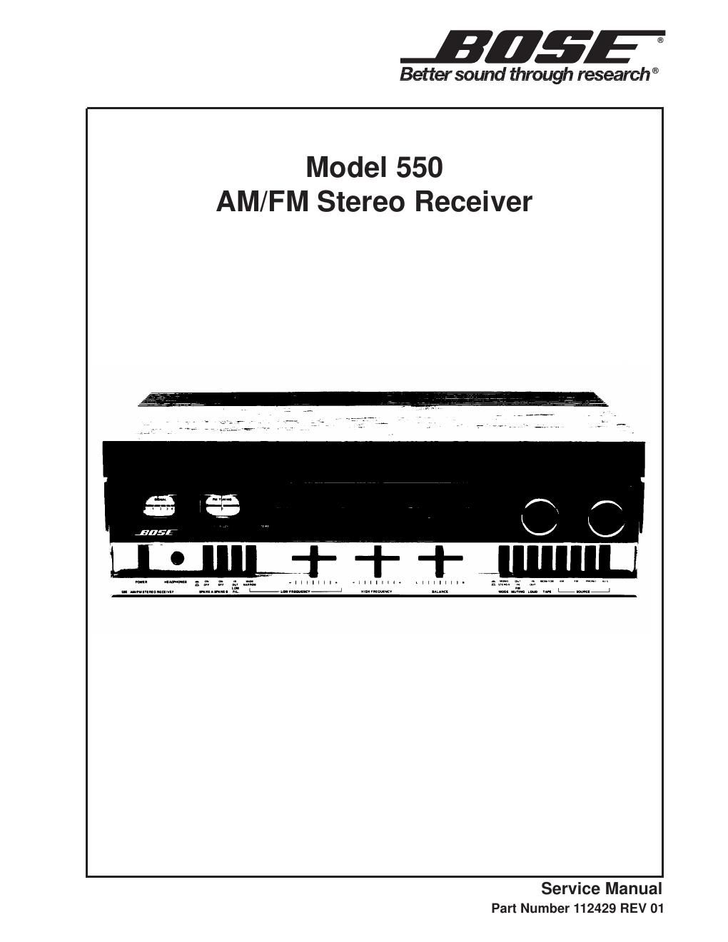 bose 550 rec service manual