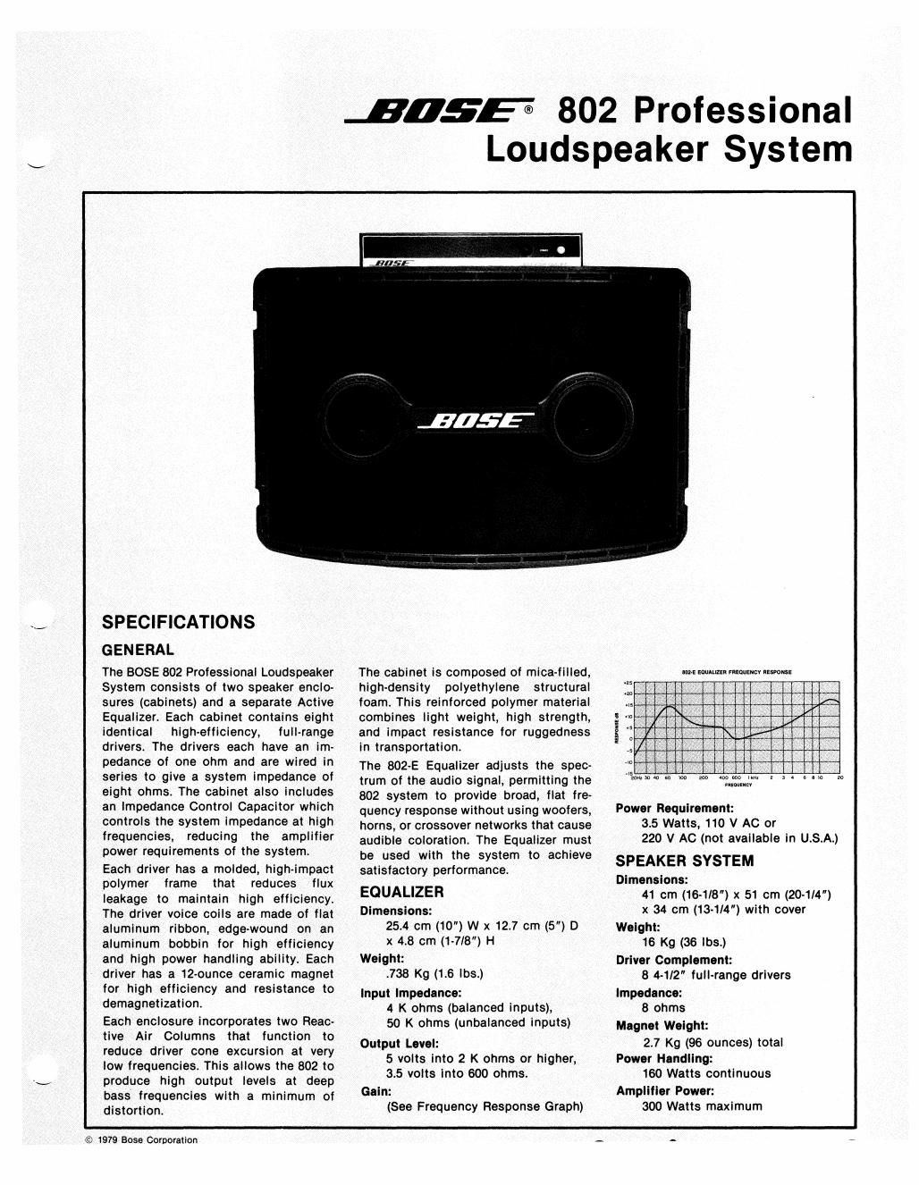 bose 802 i speaker eq manual