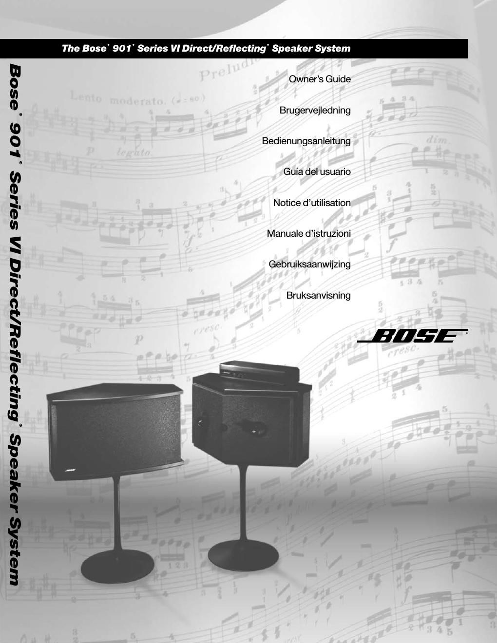 Bose 901 Series vi. Bose 901 service manual. 901 Direct/reflecting.