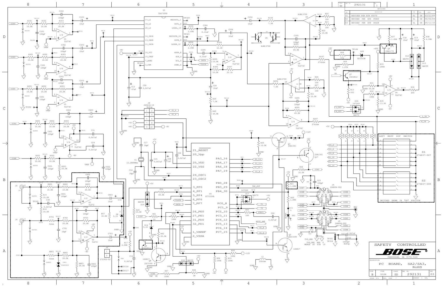 bose SA2 SA3 schematic