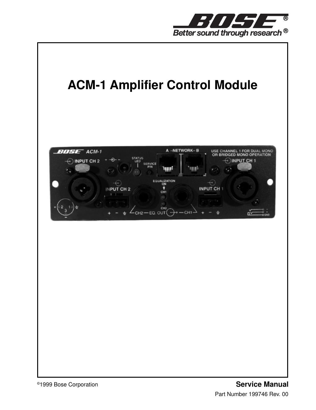 bose acm 1 amplifier control module service manual
