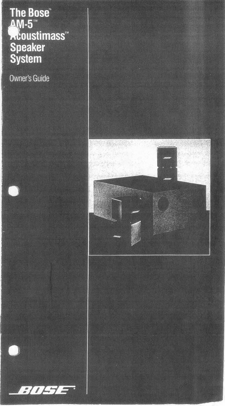 bose acoustimass am5 owners guide