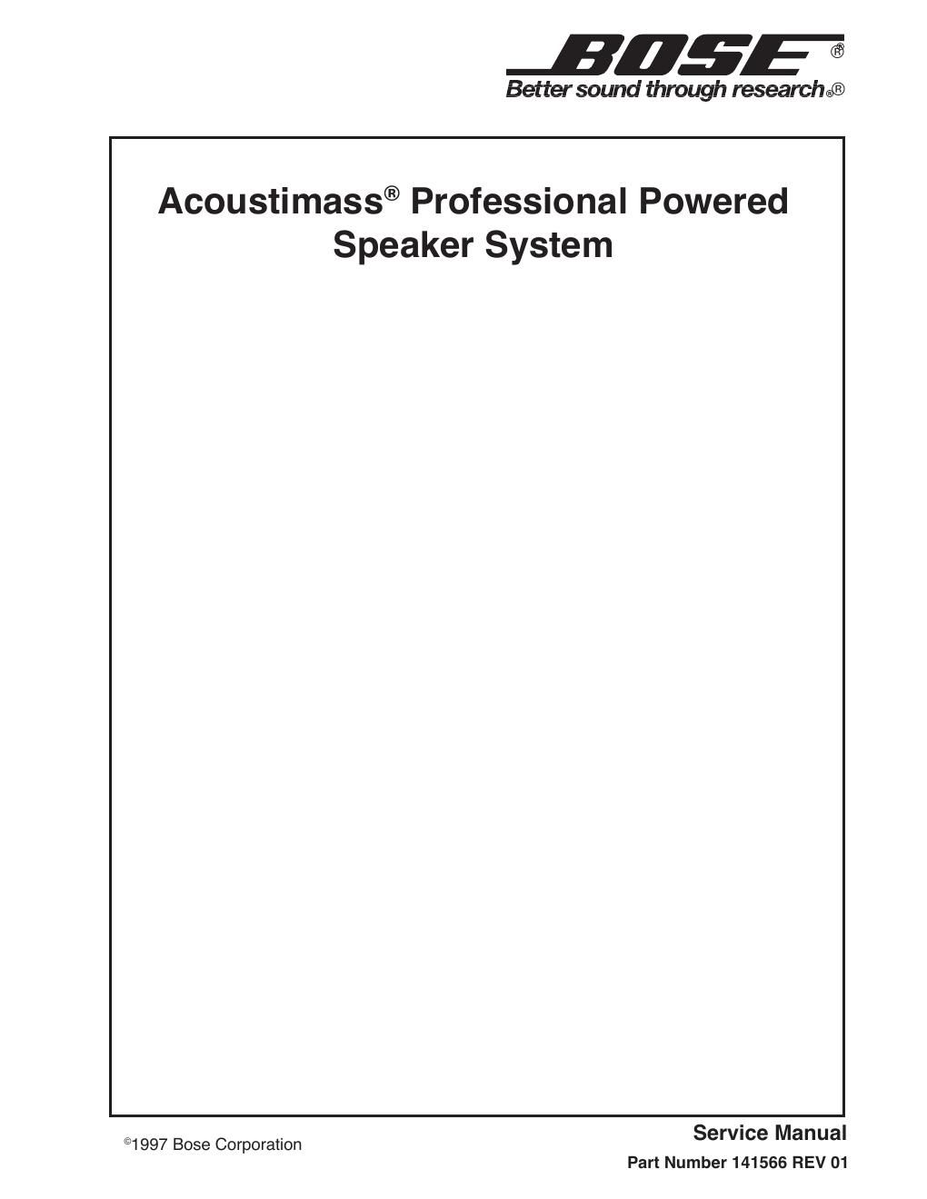 bose acoustimass pro manual