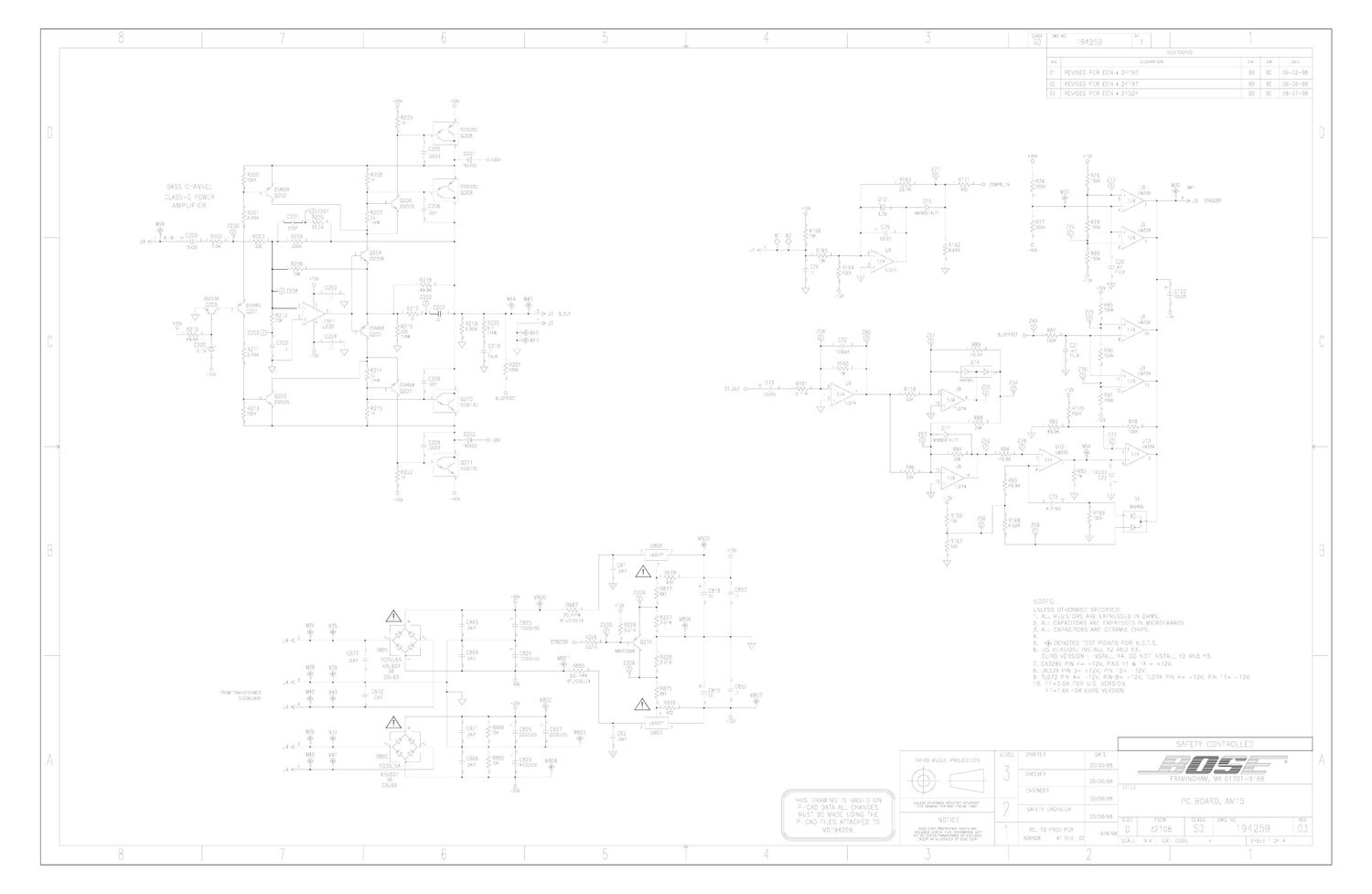 bose am 15c pwr schematics