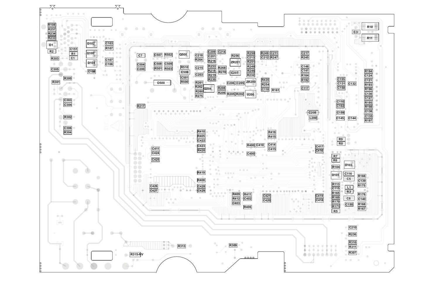 bose am 25 30 p 251571 pcb bottom