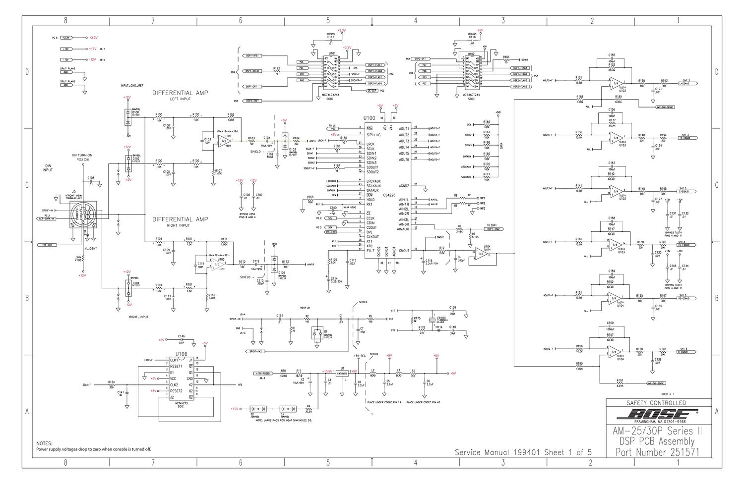 bose am 25 30 p 251571 schematics