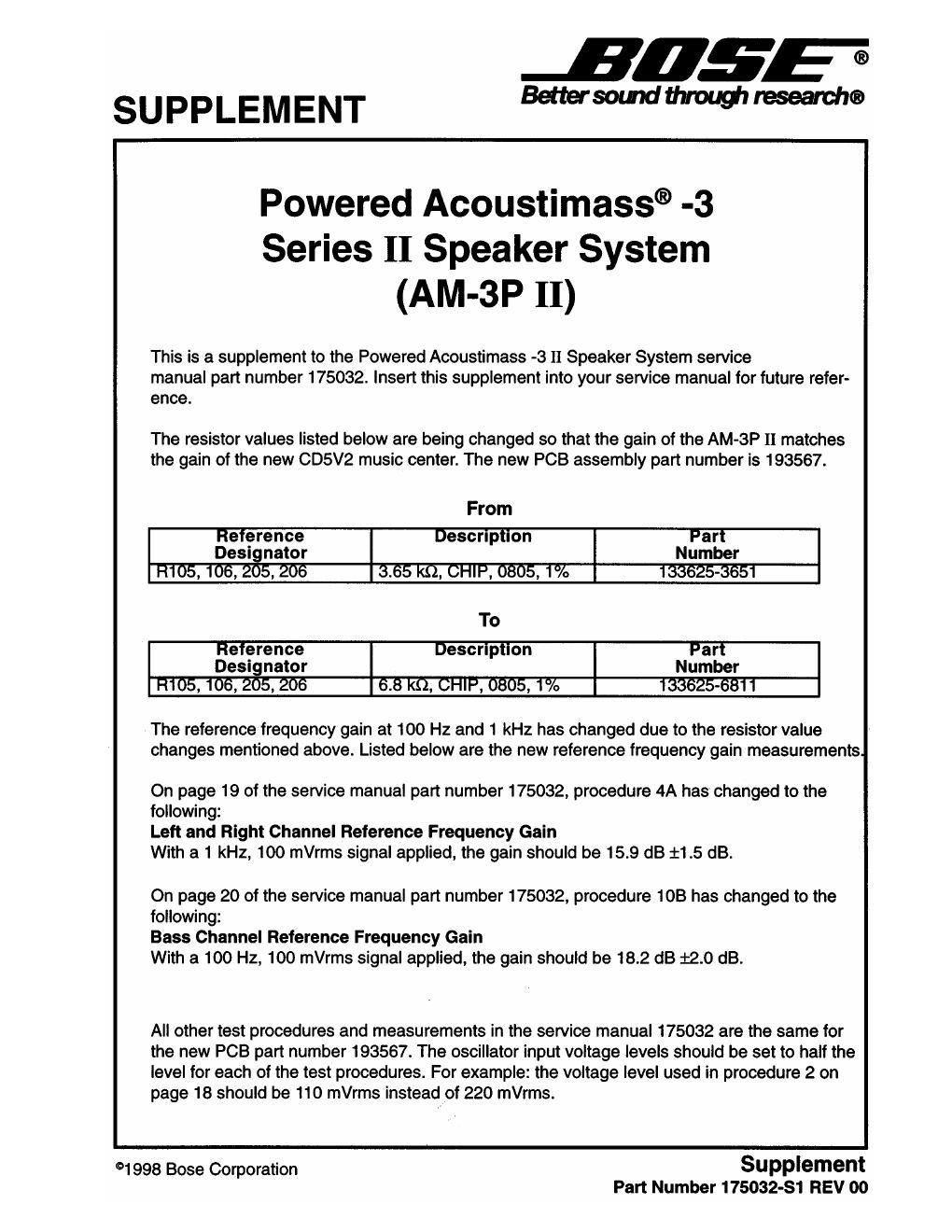 bose am 3p ii supplement 175032 s1