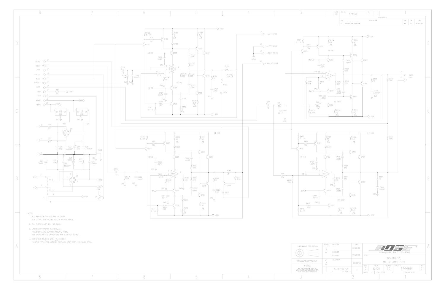 bose am 3p schematics