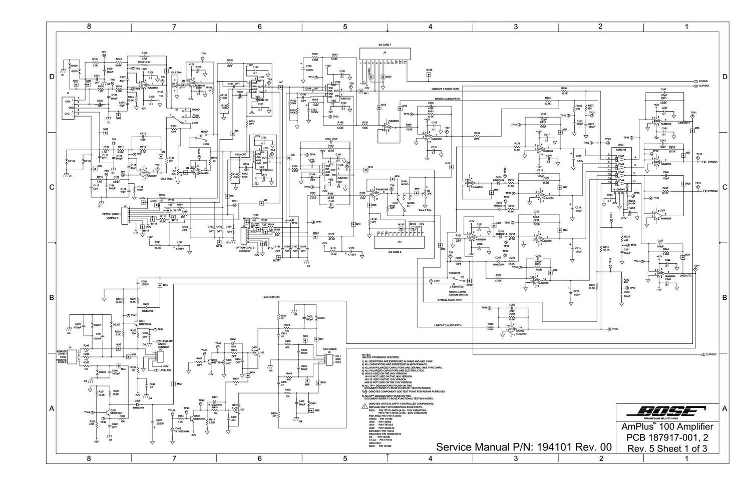 bose amplus 100 sd187917 1 06 schematics