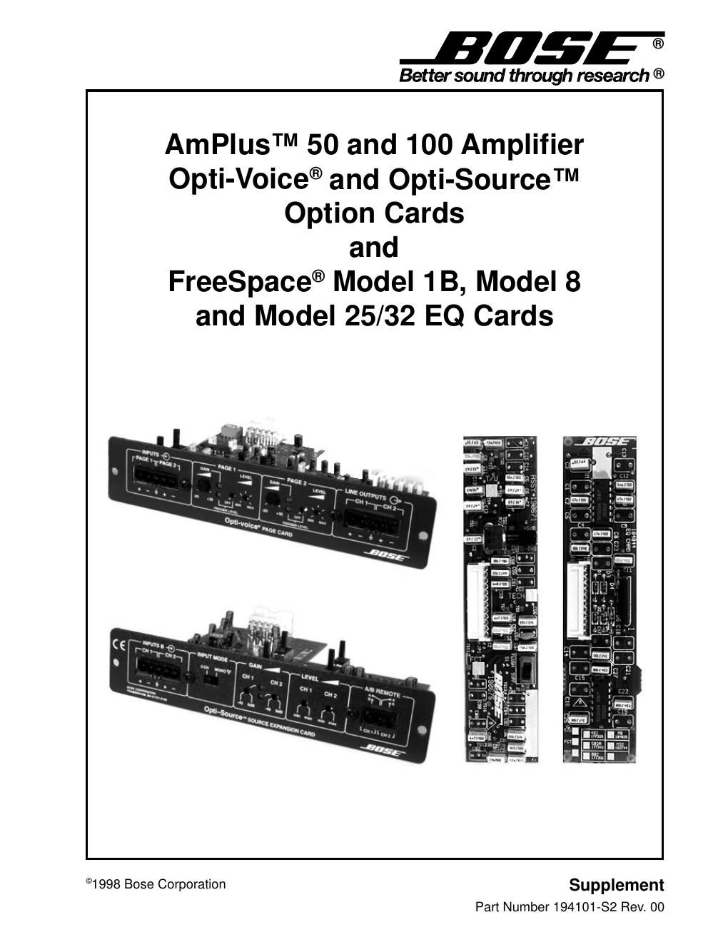 bose amplus supplement s2