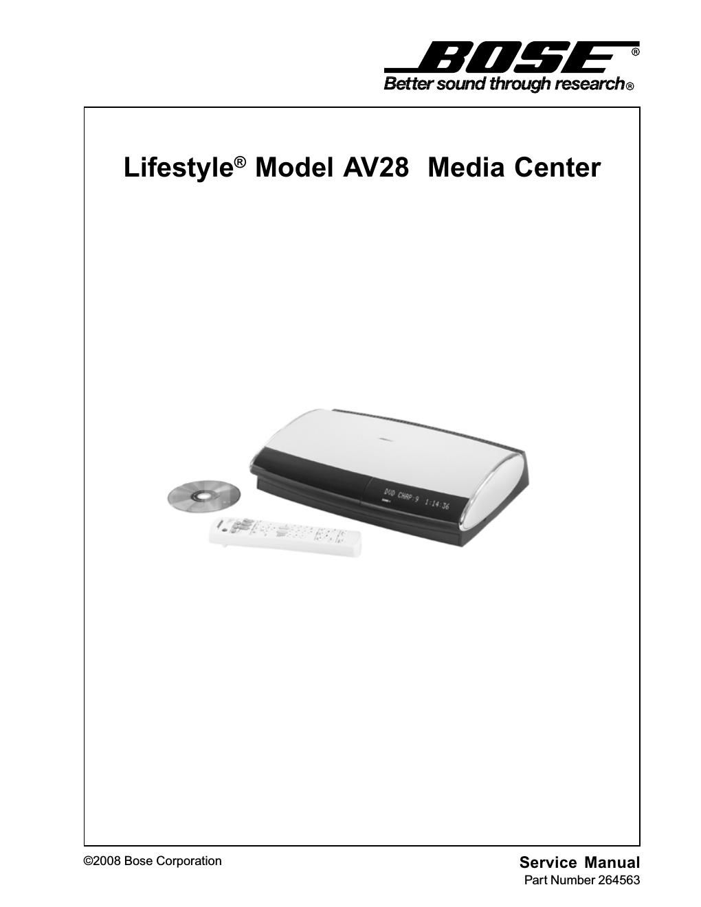 bose av28 media center service manual