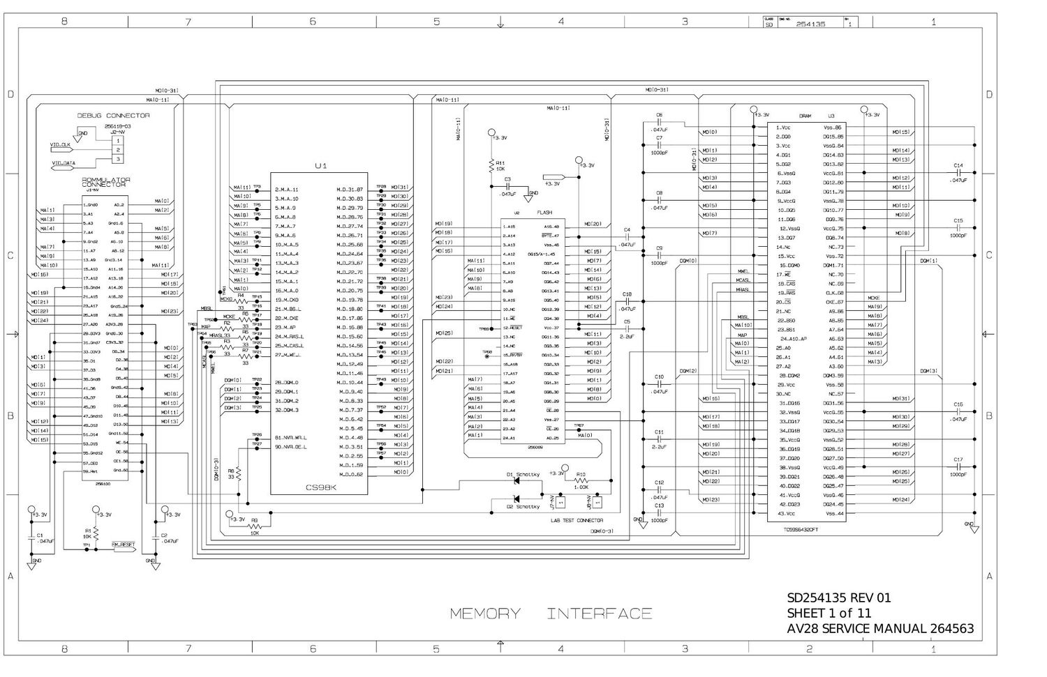 bose av28 sd254135 1 11 01 schematics