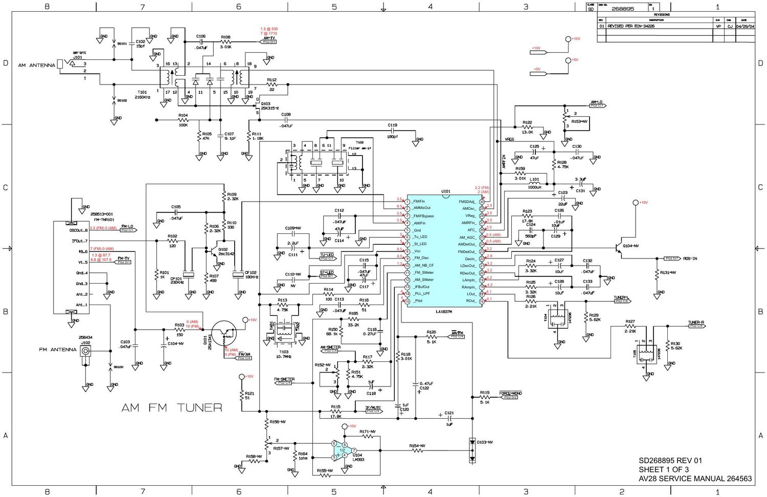 bose av28 sd268895 schematics