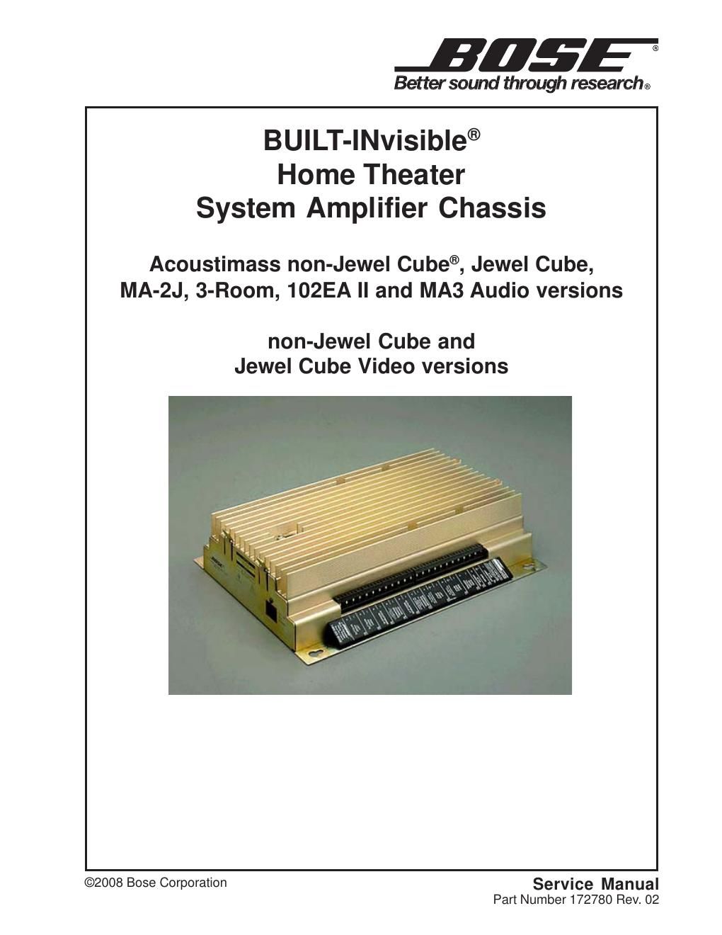 bose built invisible amplifier service manual