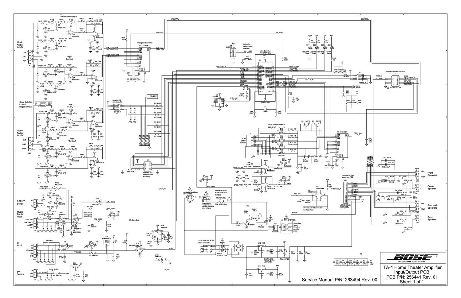 bose built invisible ta 1 schematics