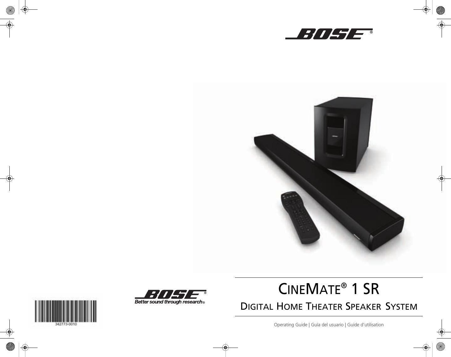 bose cinemate 1sr owners guide