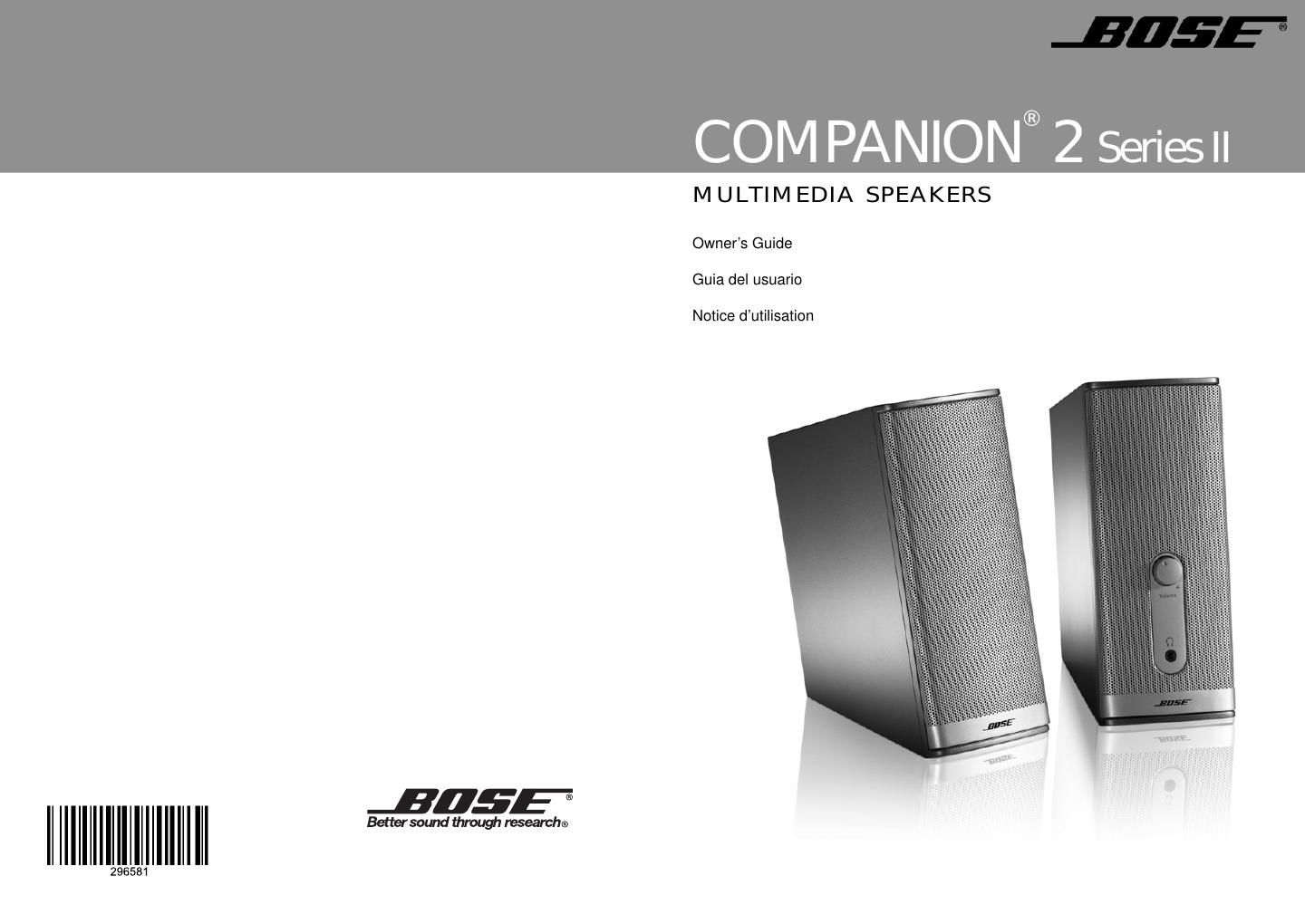 bose companion 2 series ii owners guide