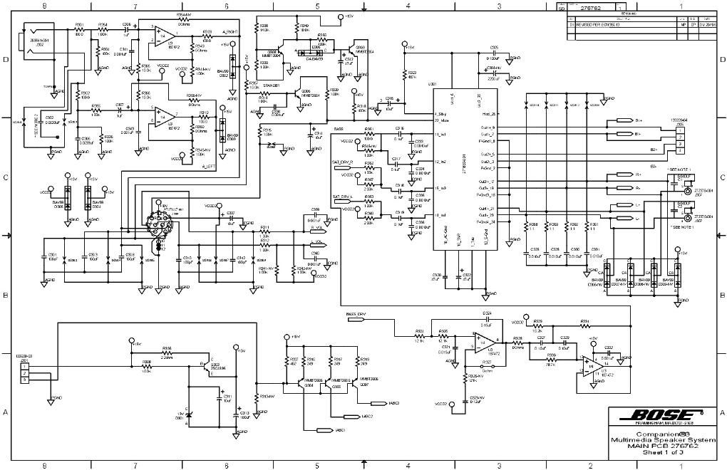 bose companion 3 schematics 2