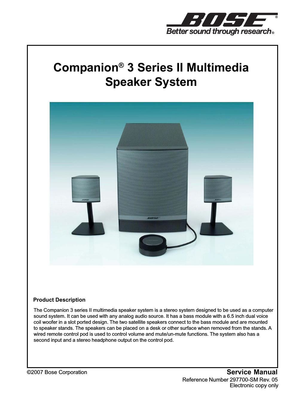 bose companion 3 series ii sm r05