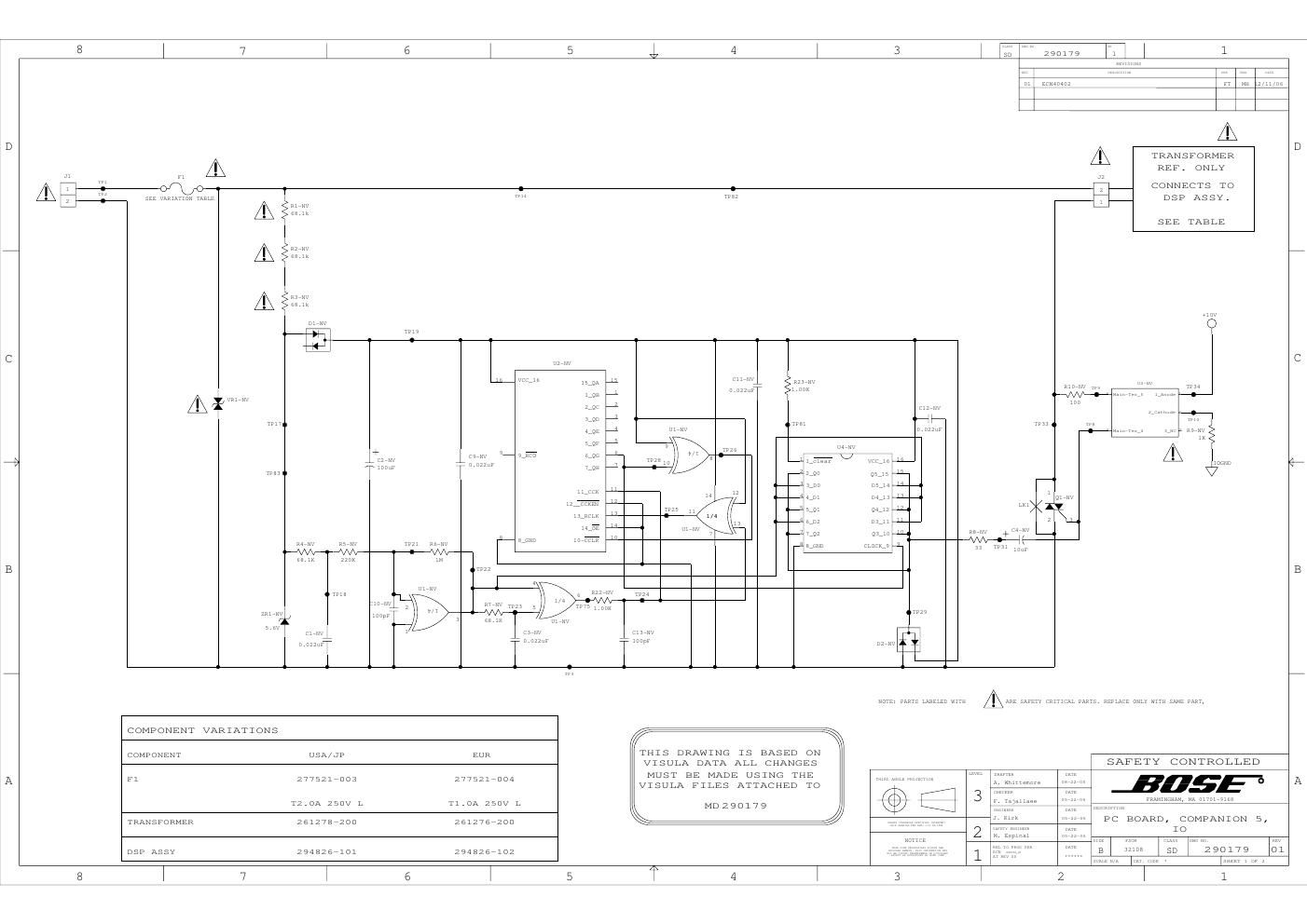 bose companion 5 io schematics