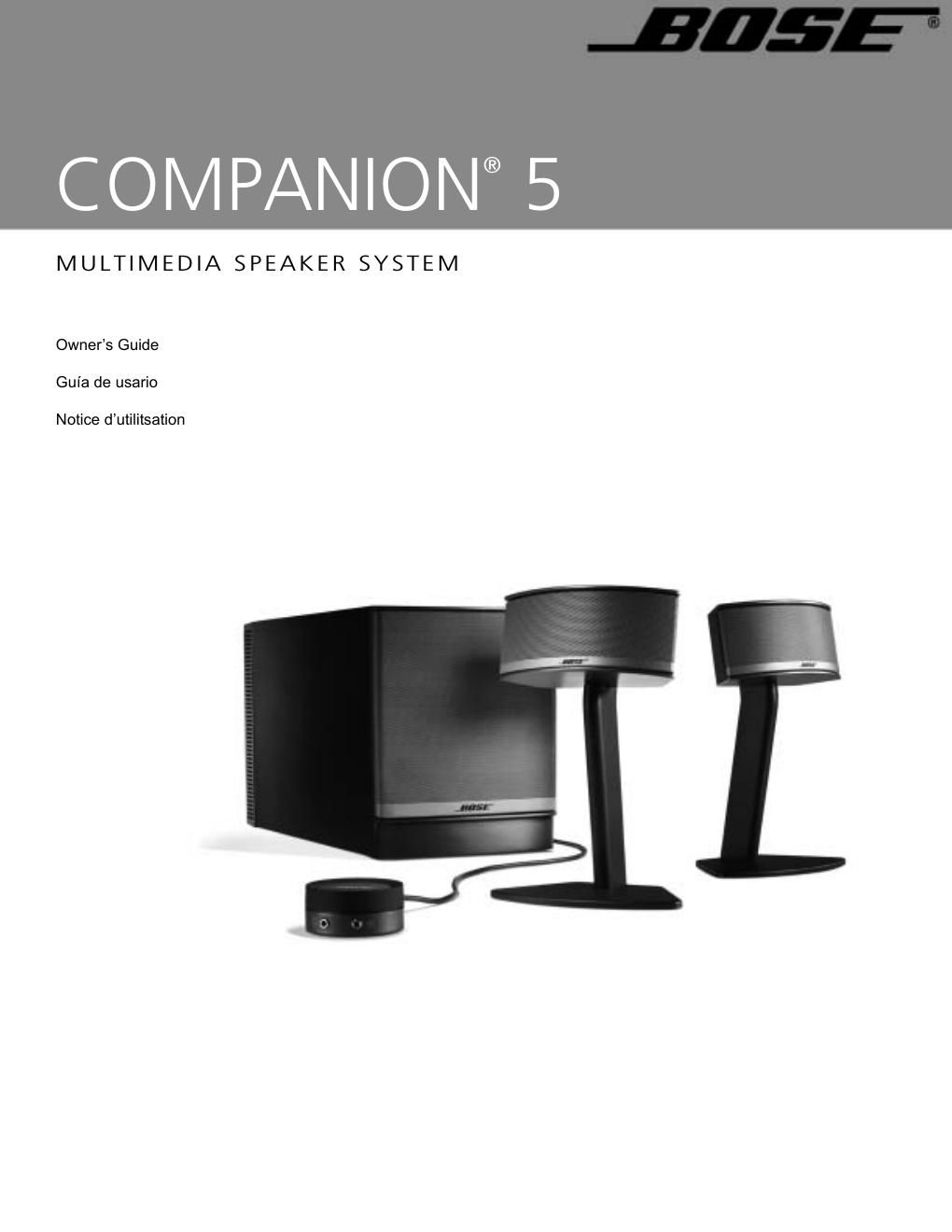 bose companion 5 owners guide