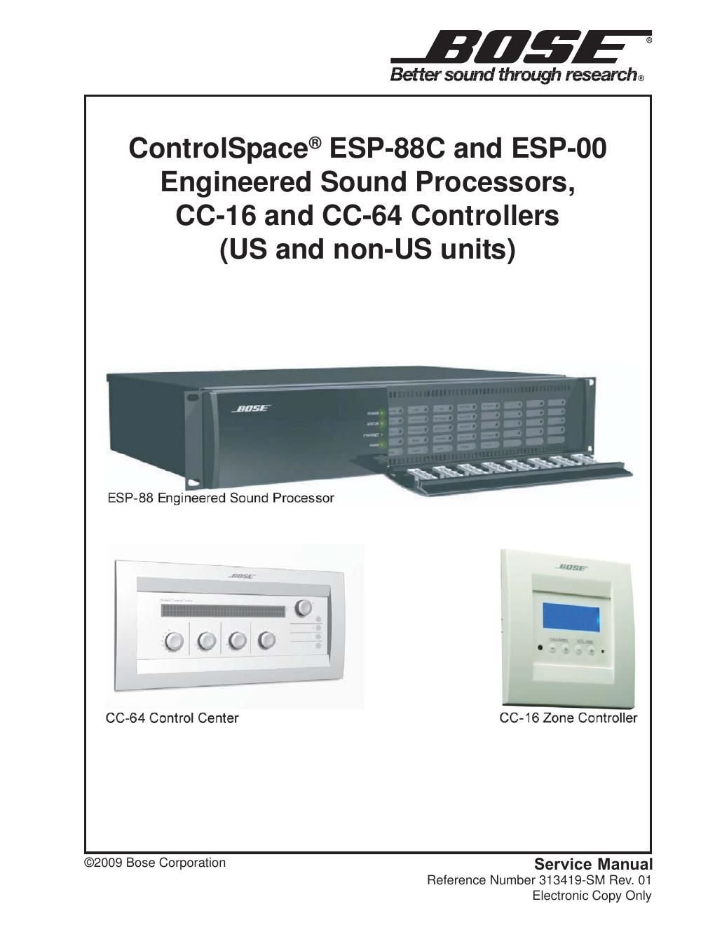 bose controlspace esp 88c esp 00 sound processors cc 16 cc 64