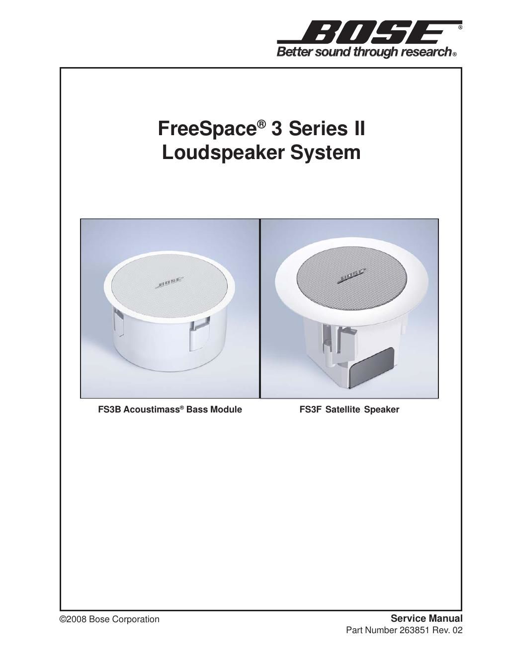 bose freespace 3 263851r2