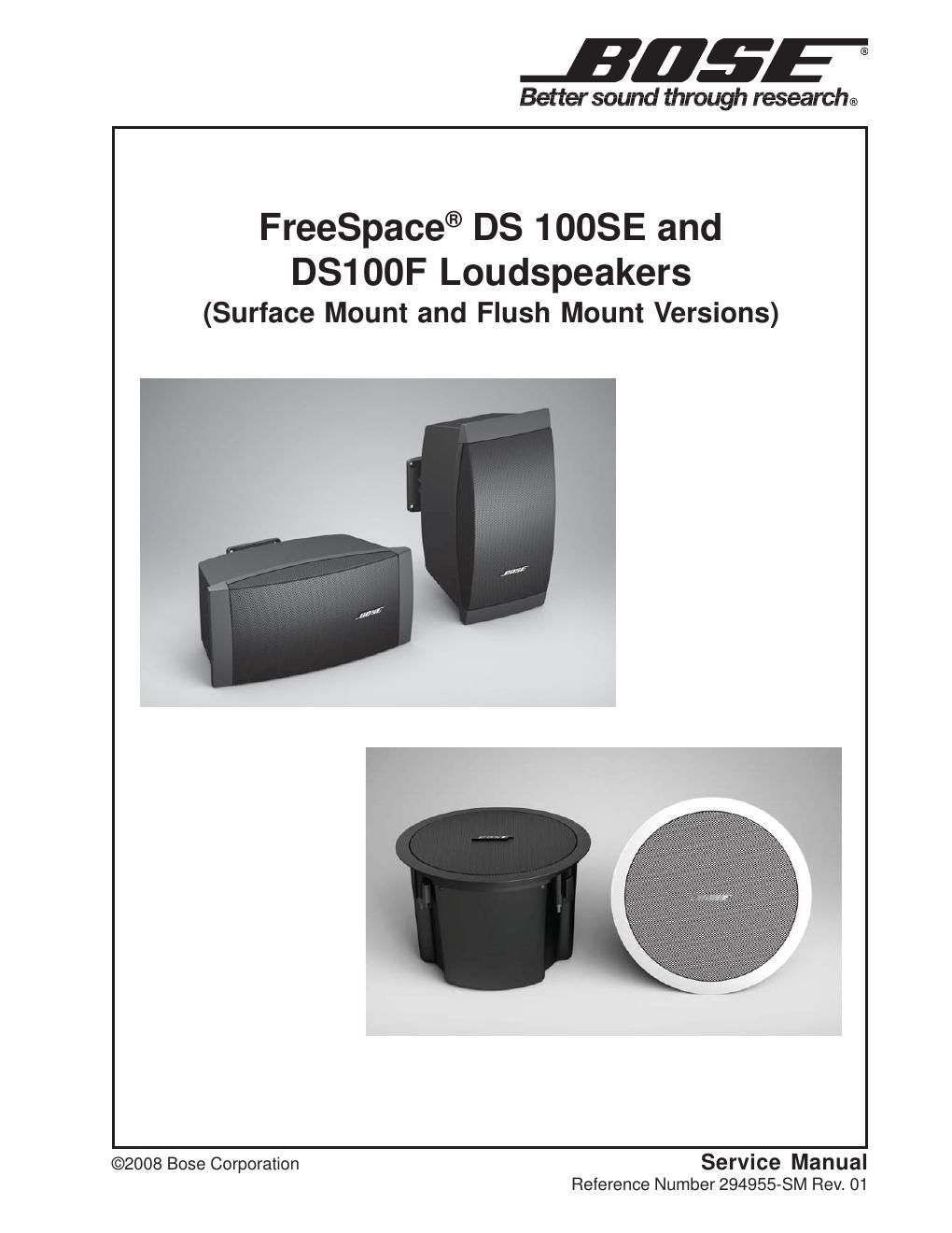 bose freespace ds 100se and ds100f 294955 service manual rev1
