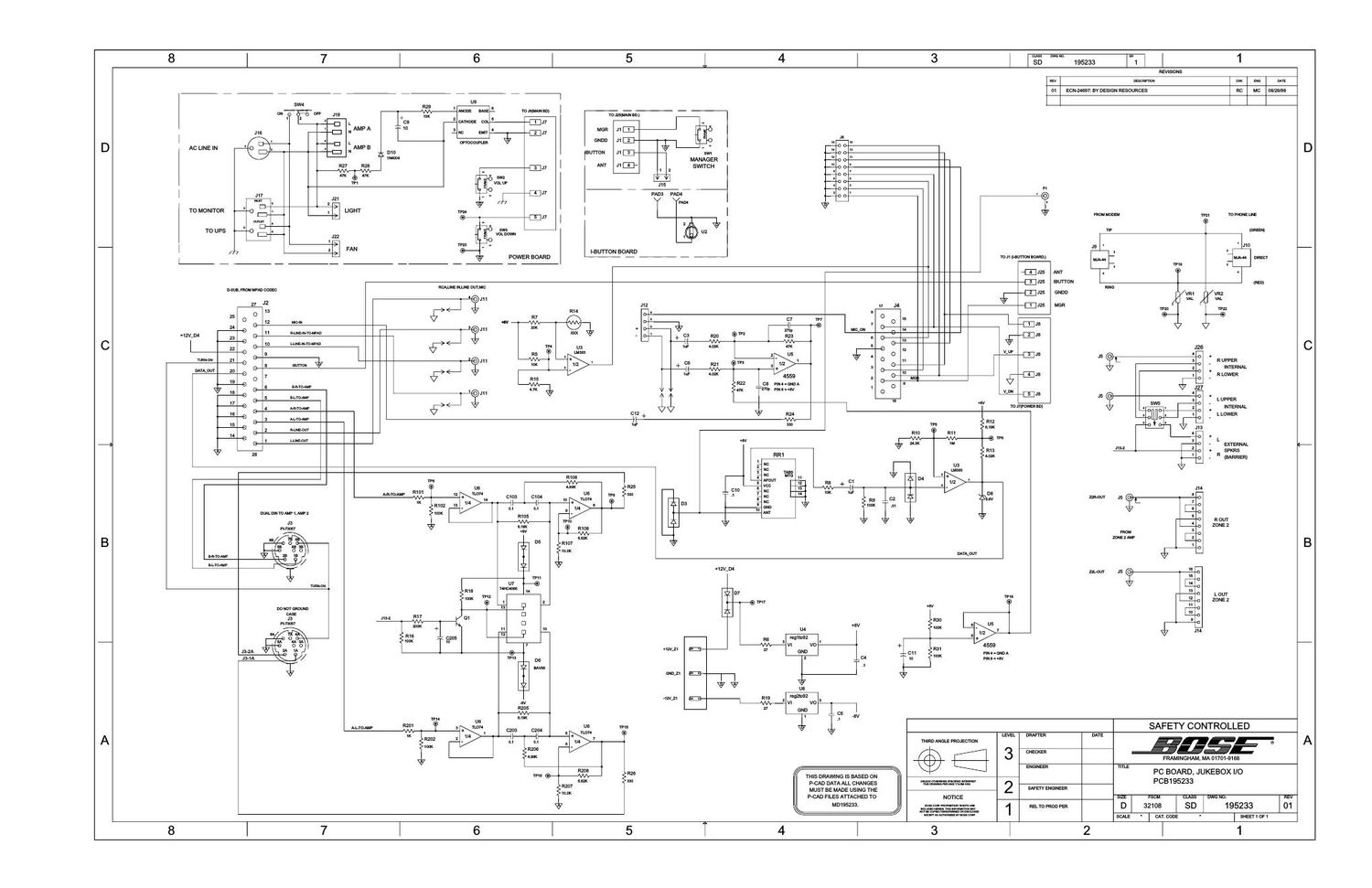 bose jukebox i o sd195233 01 01 schematics