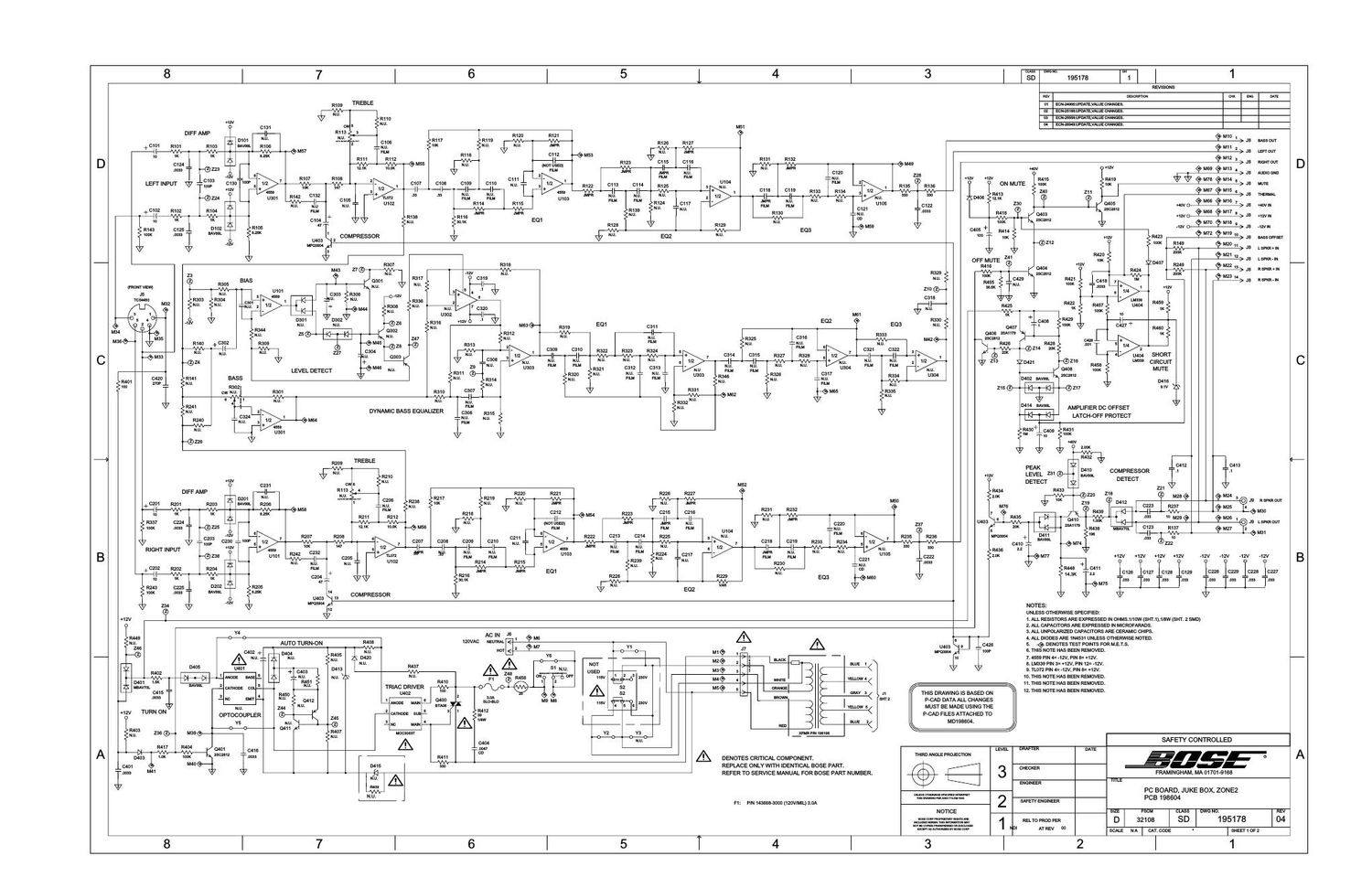 bose jukebox zone2 sd195178 01 04 schematics