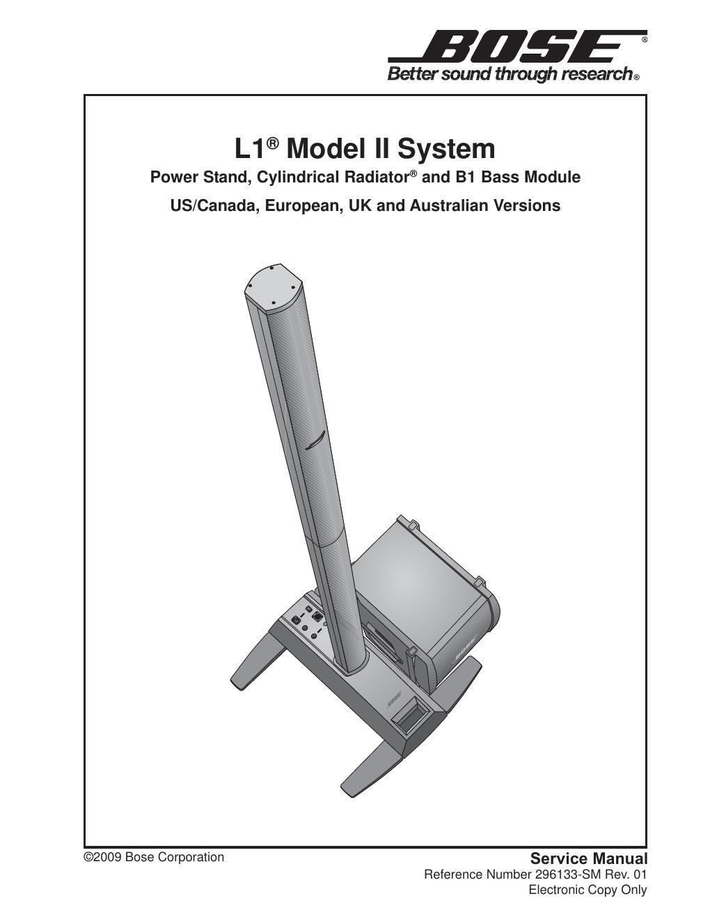 bose l1 bose model ii system rev 01