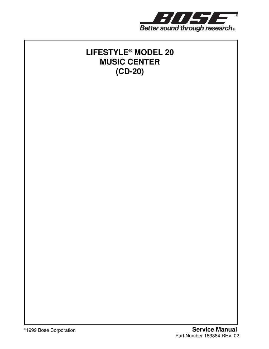 bose lifestyle 20 service manual
