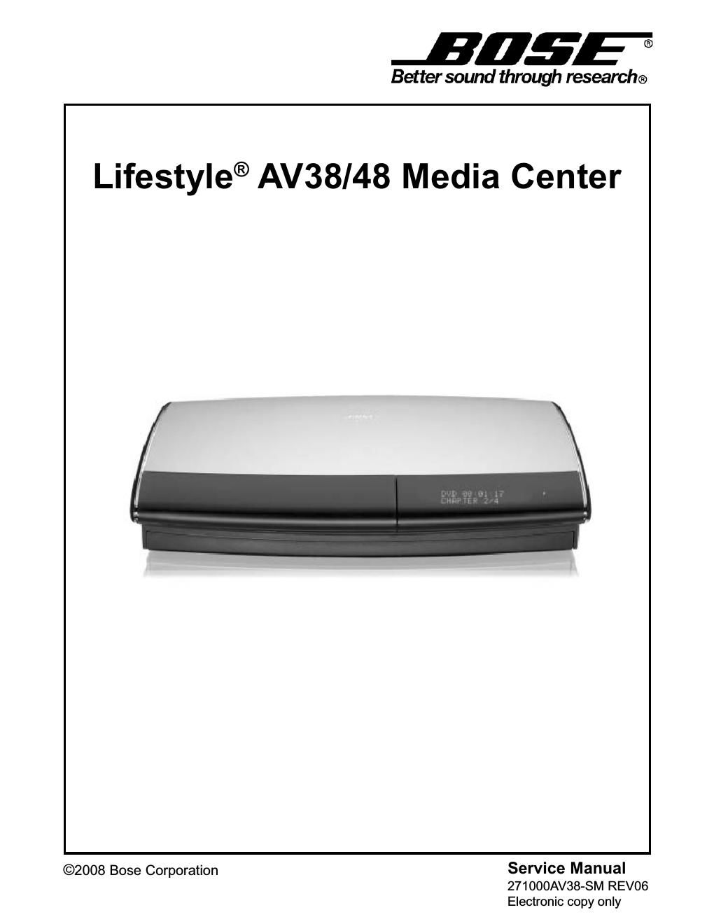 bose lifestyle av38 48 service manual