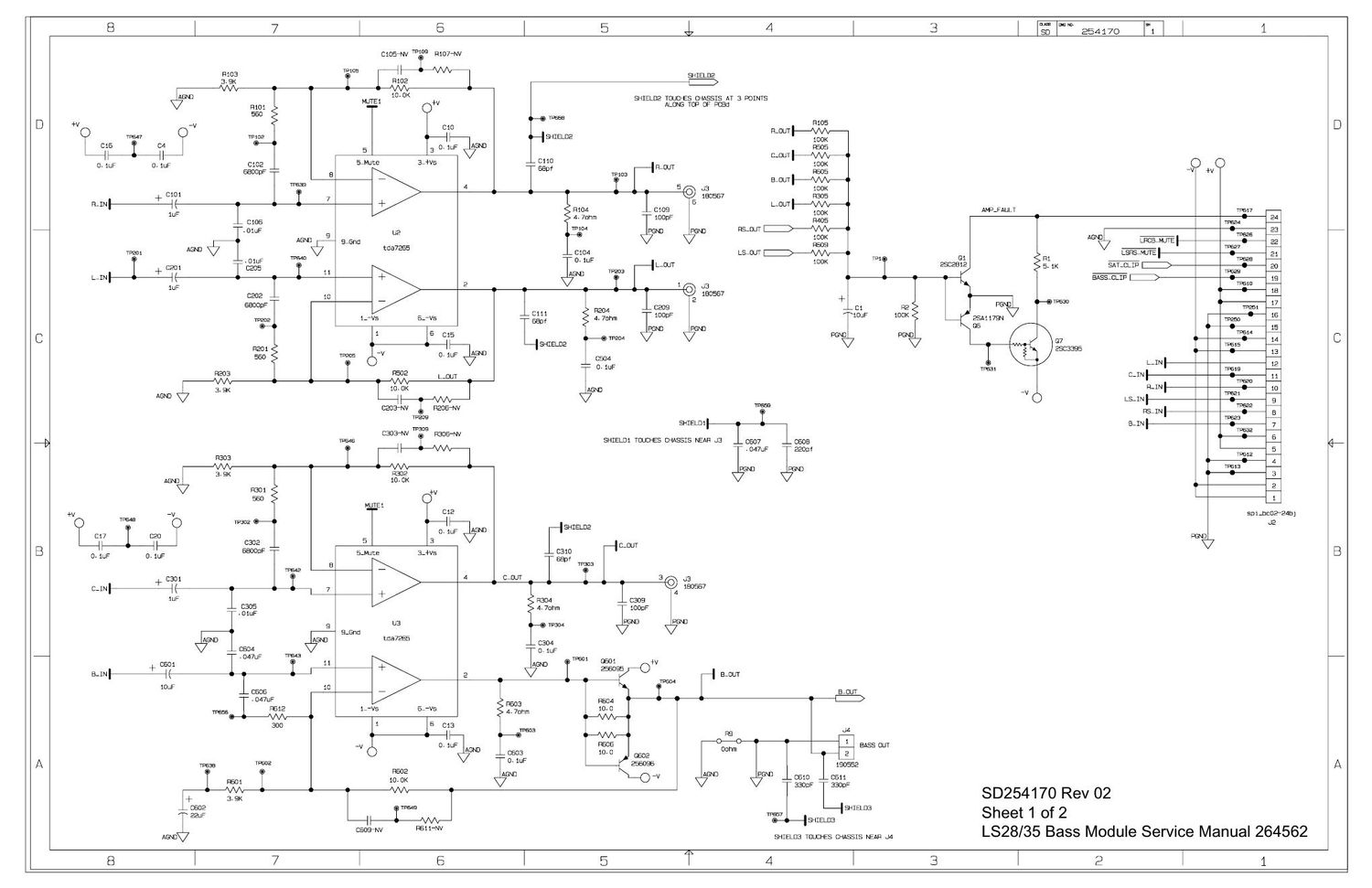 bose ls28 35 bass module sd254170 1 2 schematics