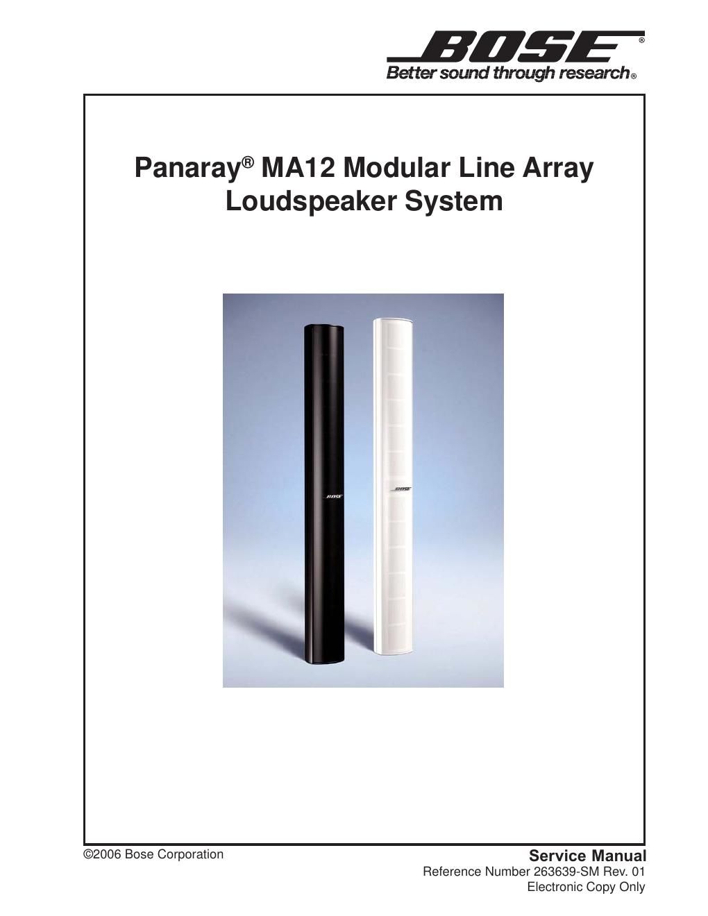 bose ma12 loudspeaker service manual rev 01